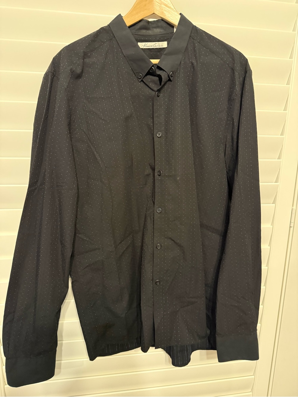 Kenneth Cole New York Black Dot-Print Men's Shirt Jacket